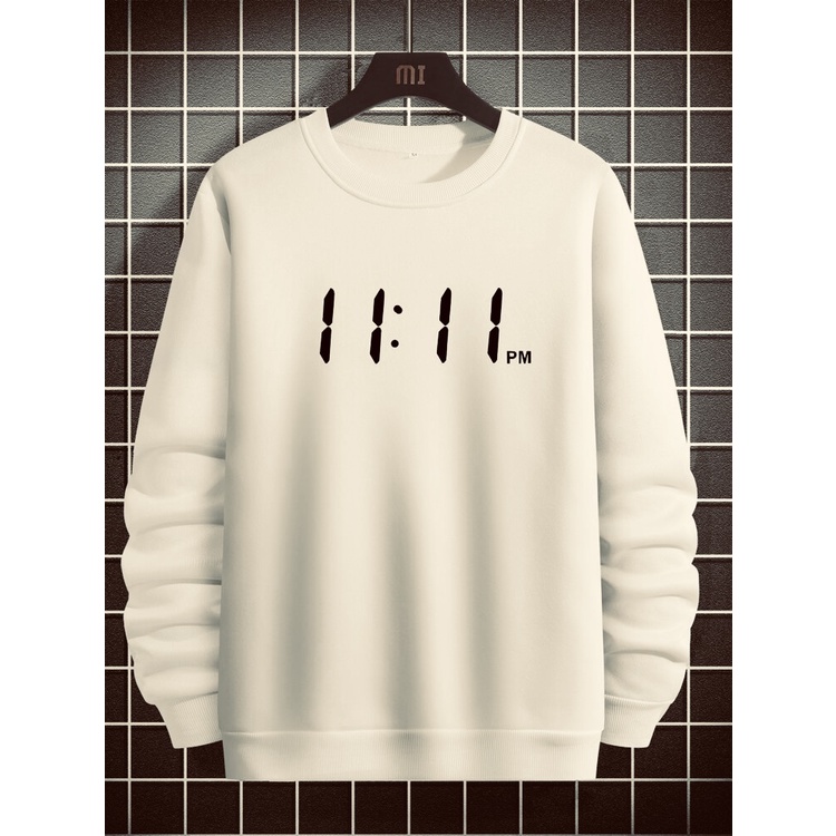 Sweatshirt Basic 11:11 PM  II Sweater Crewneck Print DTF II Size M - XL Anak &amp; Dewasa ( Pria &amp; Wanita )