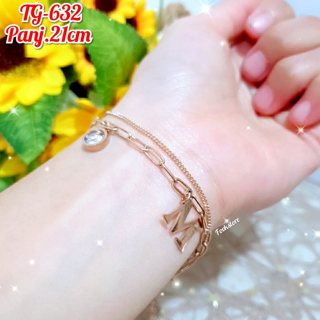 GELANG RANTAI Wanita TITANIUM PREMIUM ANTI KARAT