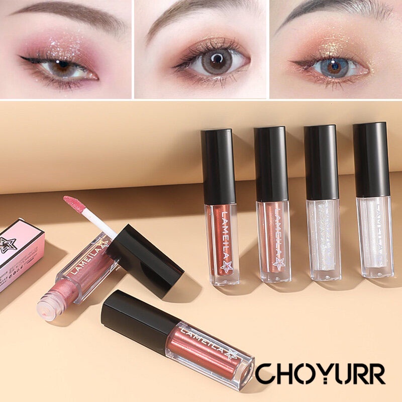 【COD】Eyeshadow Glitter Liquid Eyeshadow Cair Super Flash Pearlescent Powder Anti Air Tahan Lama Ins Fashion-CH