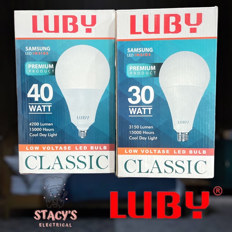 LAMPU LED LUBY CLASSIC 30W 40W 50W WAAT BESAR COOL DAY LIGHT (CAHAYA PUTIH TERANG)