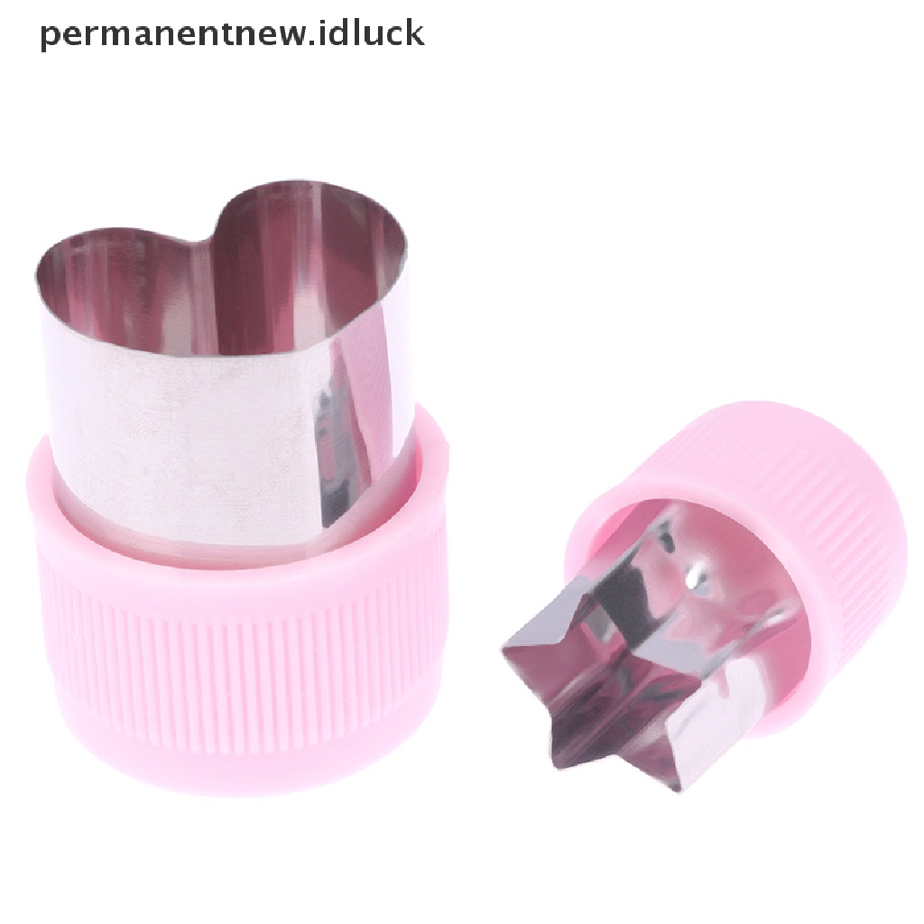 [luckypermanentnew] Pemotong Sayuran Gagang Plastik Pink Stainless Buah Cutg Die Alat Dapur [ID]
