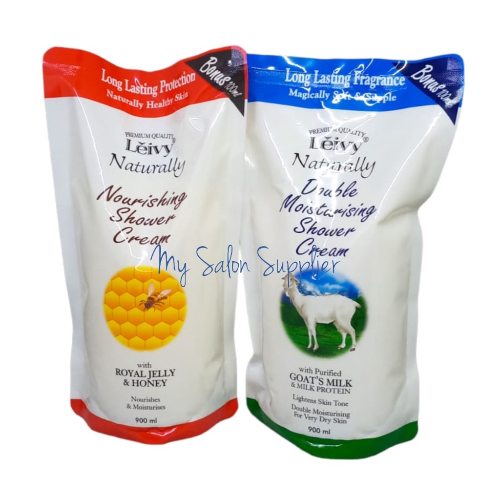 Leivy Refill Shower Cream 900ml Goat's Milk / Royal Jelly Honey