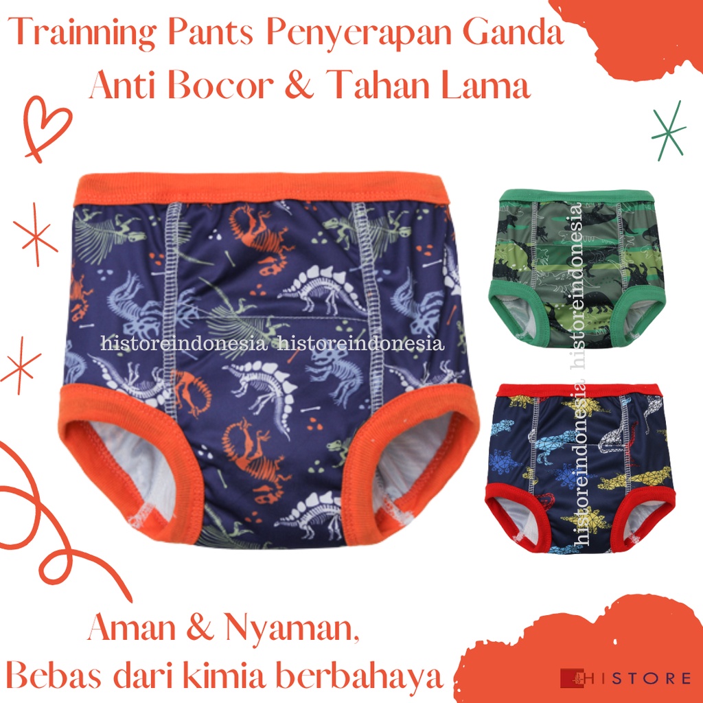 [HI] Trainning Pants Anak Premium Penyerapan Ganda Anti Bocor dan Tahan Lama  Boy's Group TPD