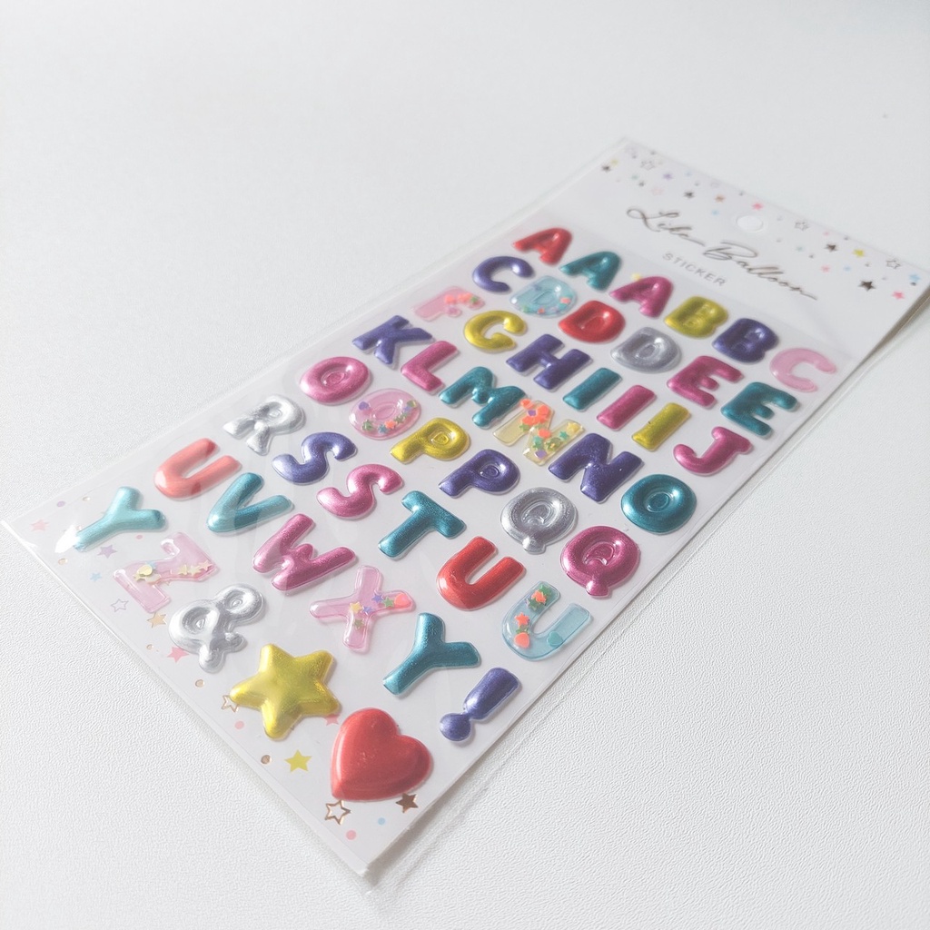 JRN022 – Deco Sticker Alphabet Number Huruf Angka 3D Dairy Journal Scrapbook Label