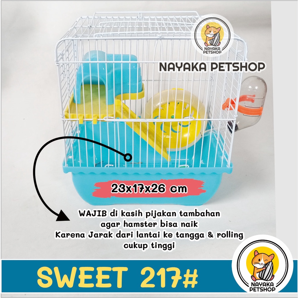 Sweet 217# Kandang Hamster Tingkat 2 Lantai Murah Mainan Rumah 217