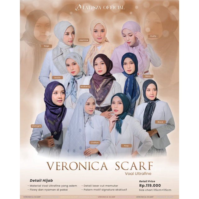 VERONICA SCARF BY LATISZA HIJAB||DISTRIBUTOR LATISZA OUTFIT&HIJAB