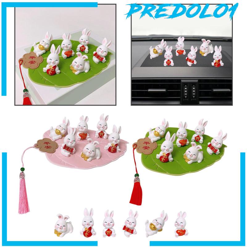 [Predolo1] Ornamen Kelinci Figurine Bunny Untuk Dekorasi Perlengkapan Rumah Boneka Teras
