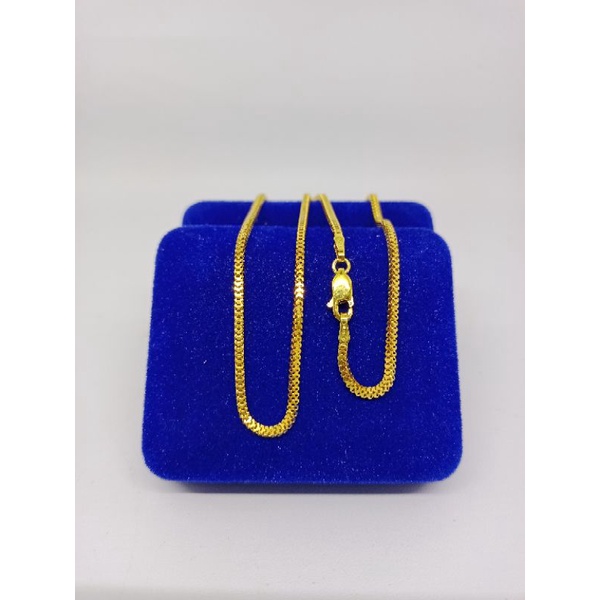 kalung anak rantai milano kotak/perak asli silver 925 lapis emas/perhiasan anak fashion terbaru