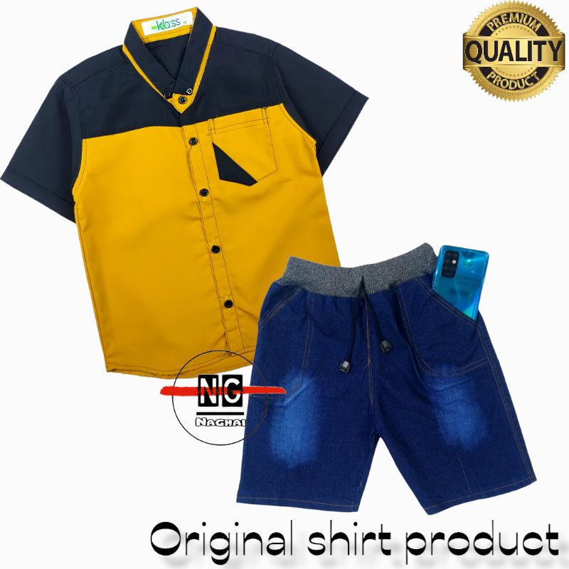 setelan kemeja anak laki laki stelan kemeja anak cowok setelan jeans anak stelan jeans kemeja anak 1 2 3 4 5 6 7 8 tahun