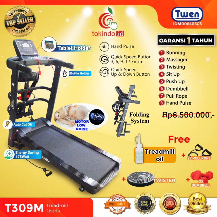 Treadmill Listrik Twen Model T309M / Treadmill Elektrik Terbaru