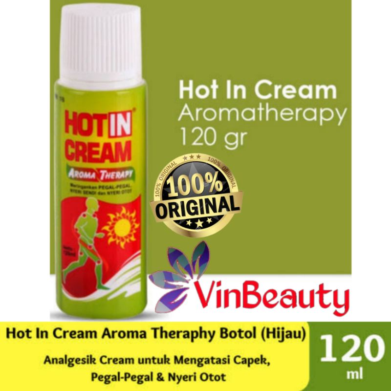 ORIGINAL HOT IN CREAM AROMA THERAPY 120 GRAM BOTOL / HOTIN KRIM BOTOL AROMA TERAPI