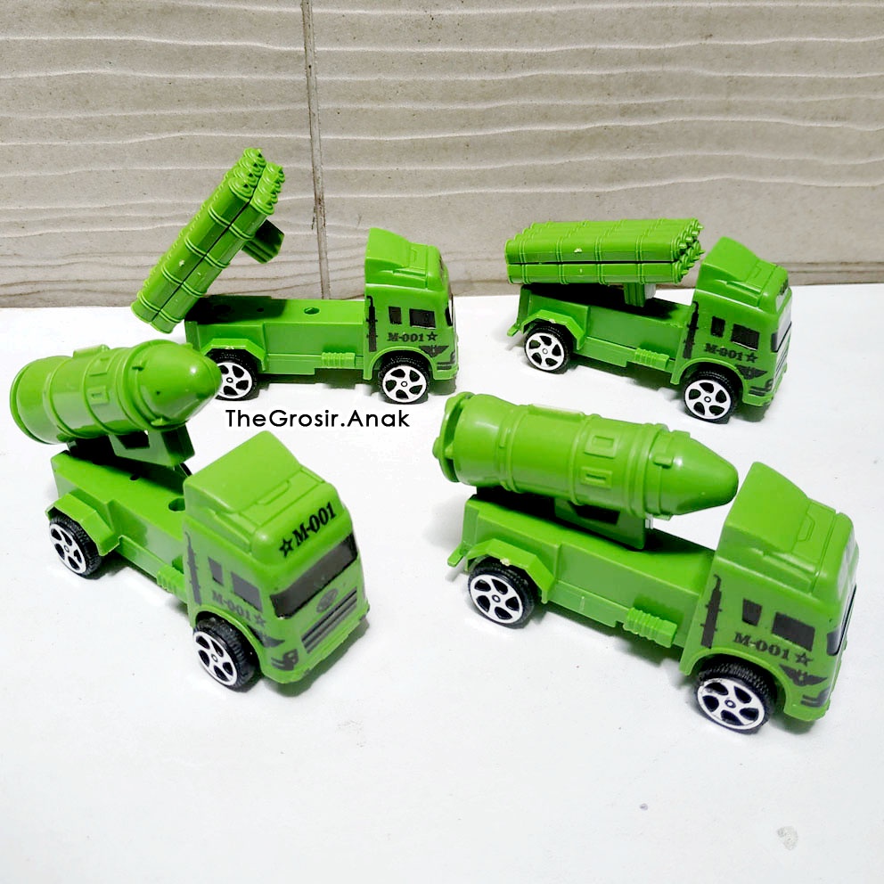 MURAH!!! Mini Army Truck PB Pull Back Truk Tentara Militer Roket Rudal