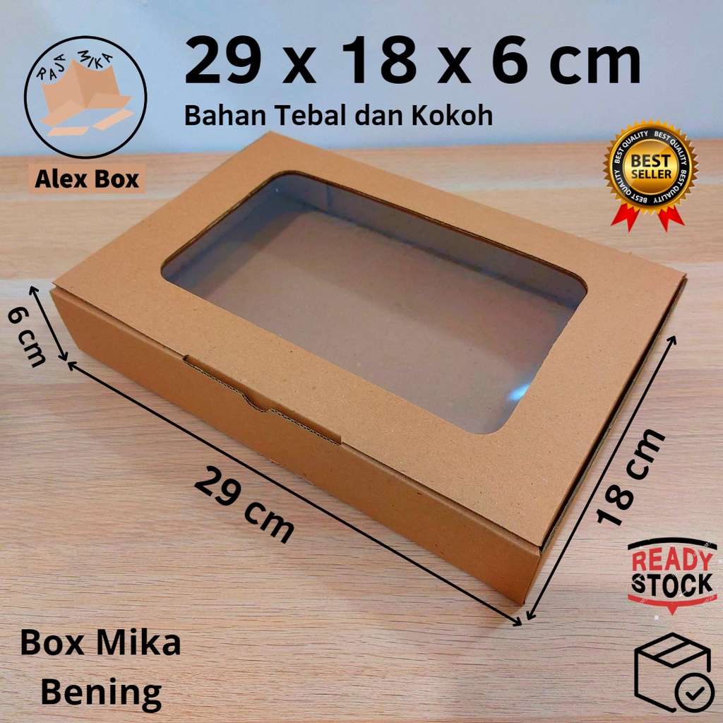 

Kardus Mika 29 x 18 x 6 cm... model diecut, untuk kue hampers dll