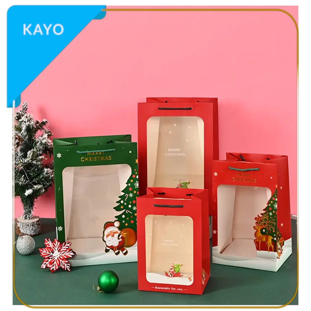 

Paper Bag Natal Mika Santa Sovenir Bingkisan Christmas Gift Box Natal UK XL