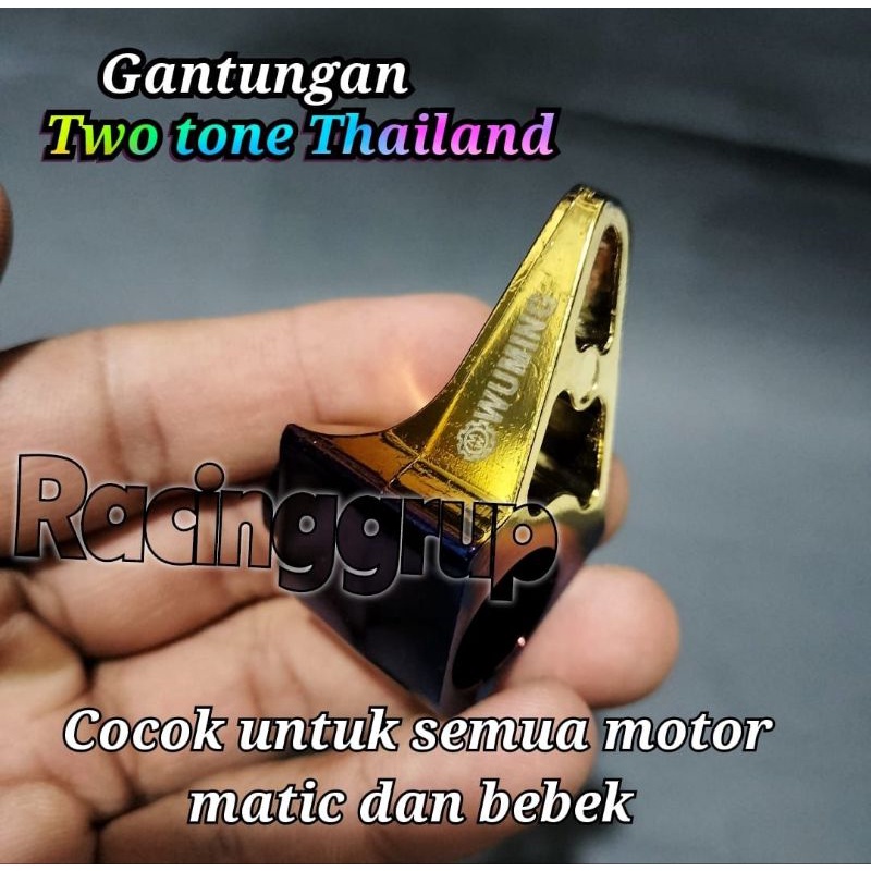 HOOK GANTUNGAN BARANG MOTOR TWOTONE WUMING ASLI BAKARAN UNIVERSAL SEMUA MOTOR MATIC BISA(R357)