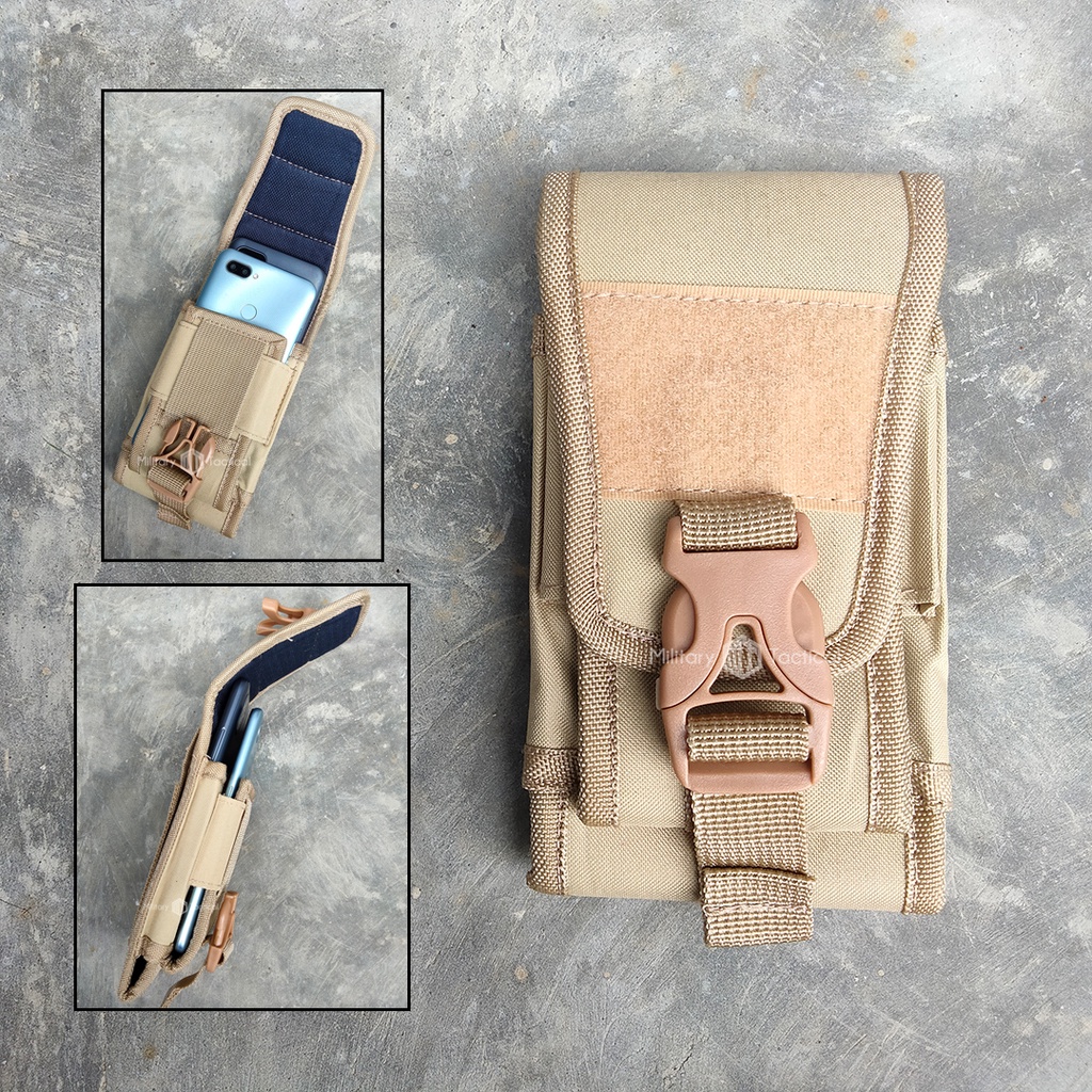 Sarung Hp Pinggang | Sarung Hp Tactical | Sarung Hp Army | Sarung Hp Doule Slot | Sarung Hp Tactical Warna Cream