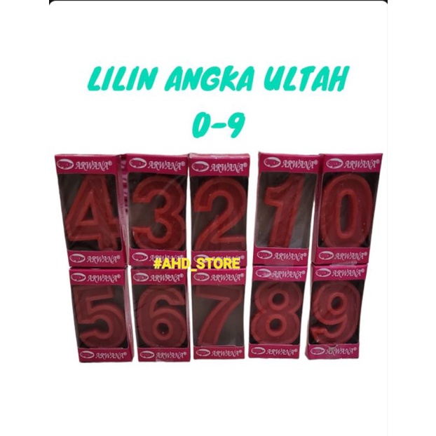 Jual Lilin Angka Merah Lilin Kue Ulang Tahun Party Angka Per Pcs Shopee Indonesia