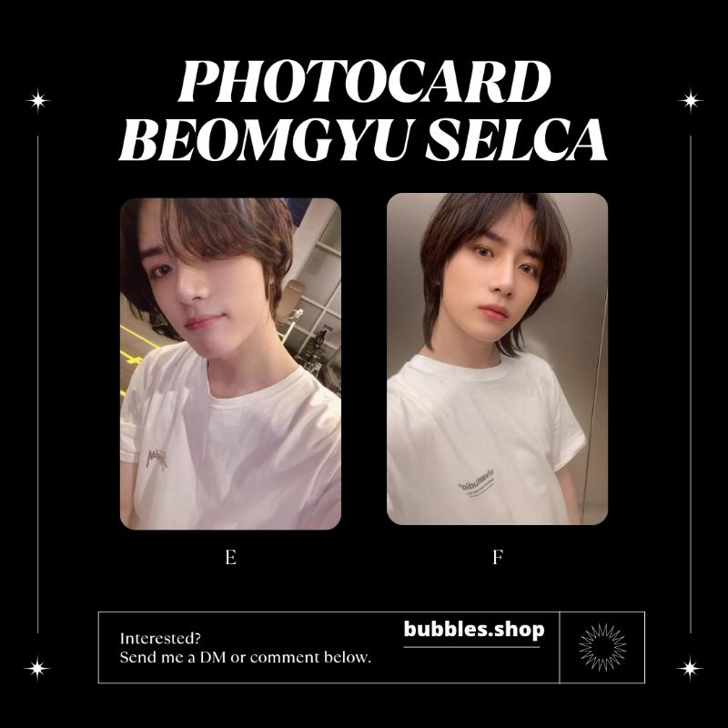 PHOTOCARD UNOFFICIAL BEOMGYU TXT SELCA