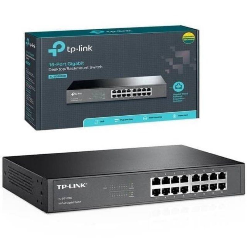 TP-LINK TL-SG1016D 16 Port Gigabit Desktop/Rackmount Switch Hub Tplink