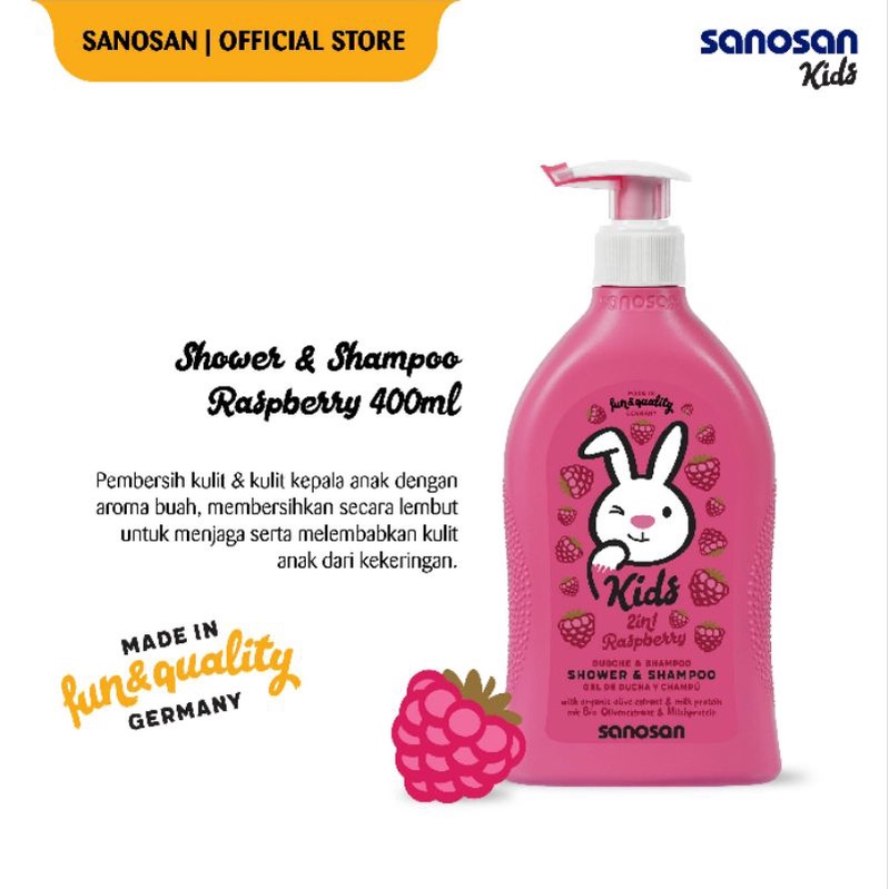 Sanosan Kids Shower &amp; Shampoo Sabun Mandi Anak Shampo Anak 2 in 1 Sanosan Kids Easy Comb Vitamin Rambut Anak Skincare Anak 125ml / 200ml / 400ml