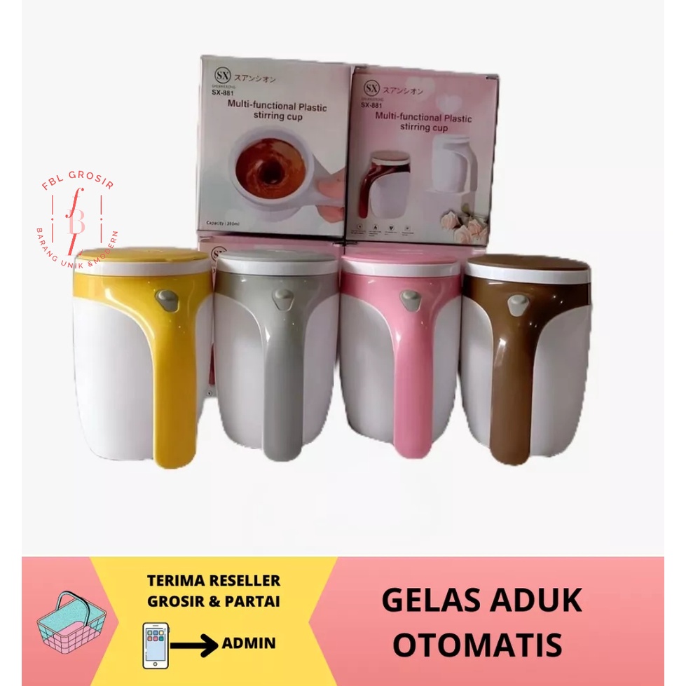 GELAS ADUK OTOMATIS GELAS ELEKTRIK CANGKIR MUG ADUK OTOMATIS FREE PACKING BUBBLE FBL