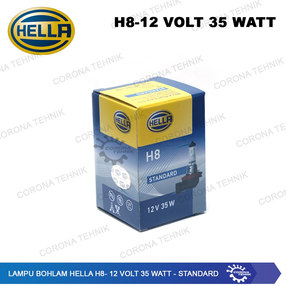 H8 - 12 Volt 35 Watt - Standard Lampu Bohlam Hella