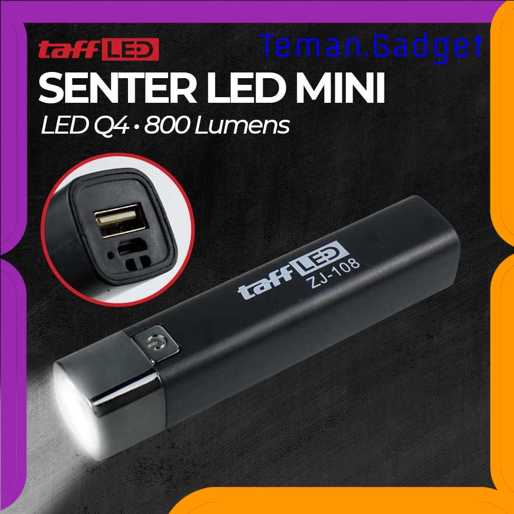 TG-SNT TaffLED Senter LED Mini Flashlight Bright USB Rechargerable 5W - ZJ-108