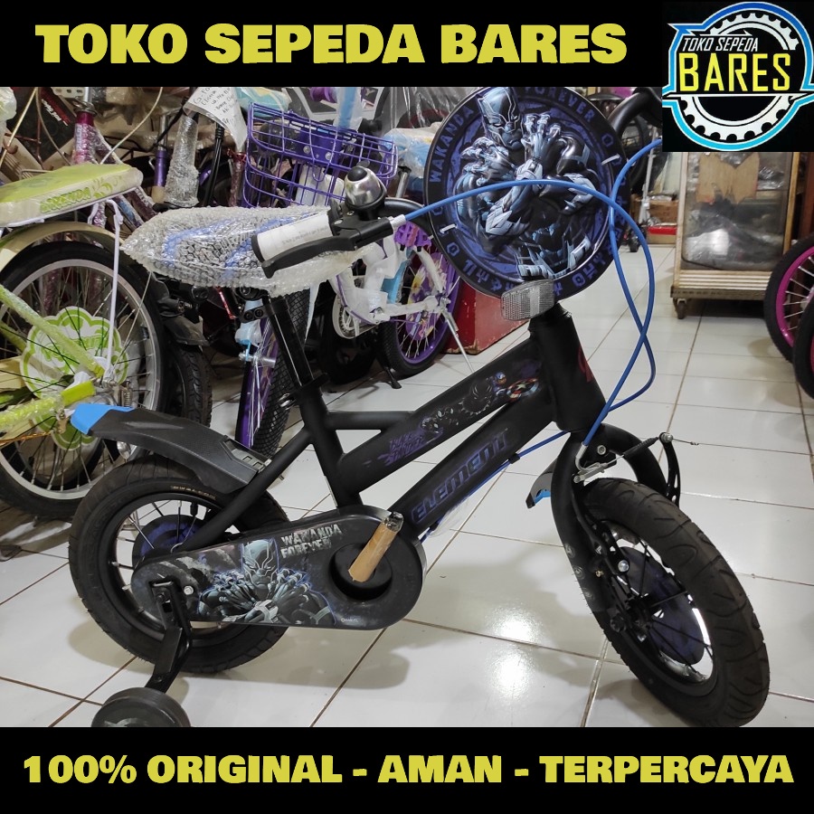 Sepeda BMX Anak 12 / 16 / 18 Element Marvel Series Hulk Buster / Avengers vs Thanos / Black Panther Edition