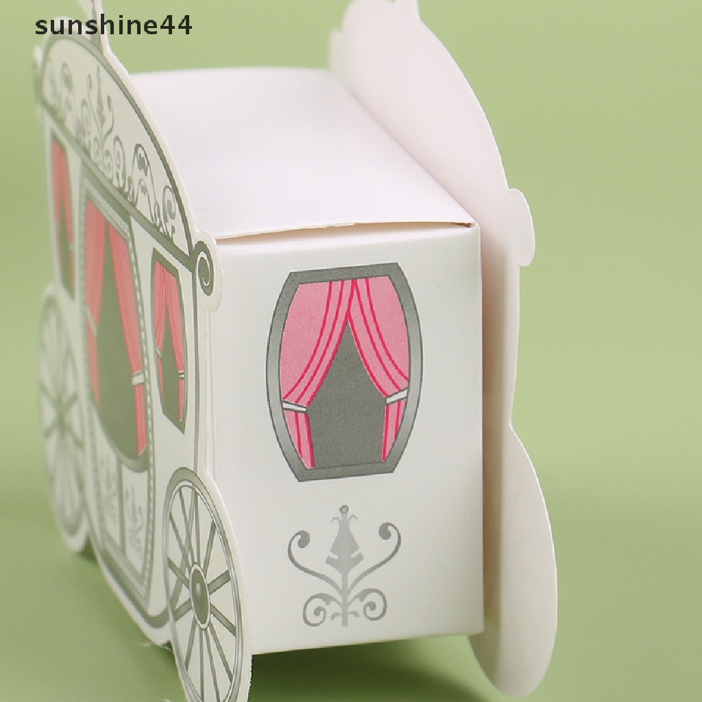 Sunshine 10Pcs Candy Box Dekorasi Pernikahan Fairy Tale Pumpkin Carriage Candy Boxes.