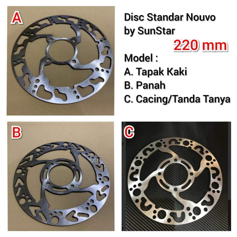 DISK PIRINGAN CAKRAM DIS 220 MM SUNSTAR disc THAILAND 220mm MIO SOUL FINO NOUVO jupiter mx vega r