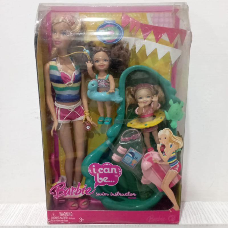 ori original mattel barbie swim instructor boneka berbi pelatih renang kolam berenang kelly doll mainan anak cewek perempuan hadiah collection limited edition old stock lama koleksi gift hadiah kado ultah girl toy pretend play toys