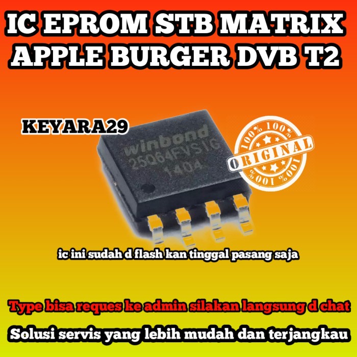ic eprom stb matrix apple burger dvb t2 siap pakai