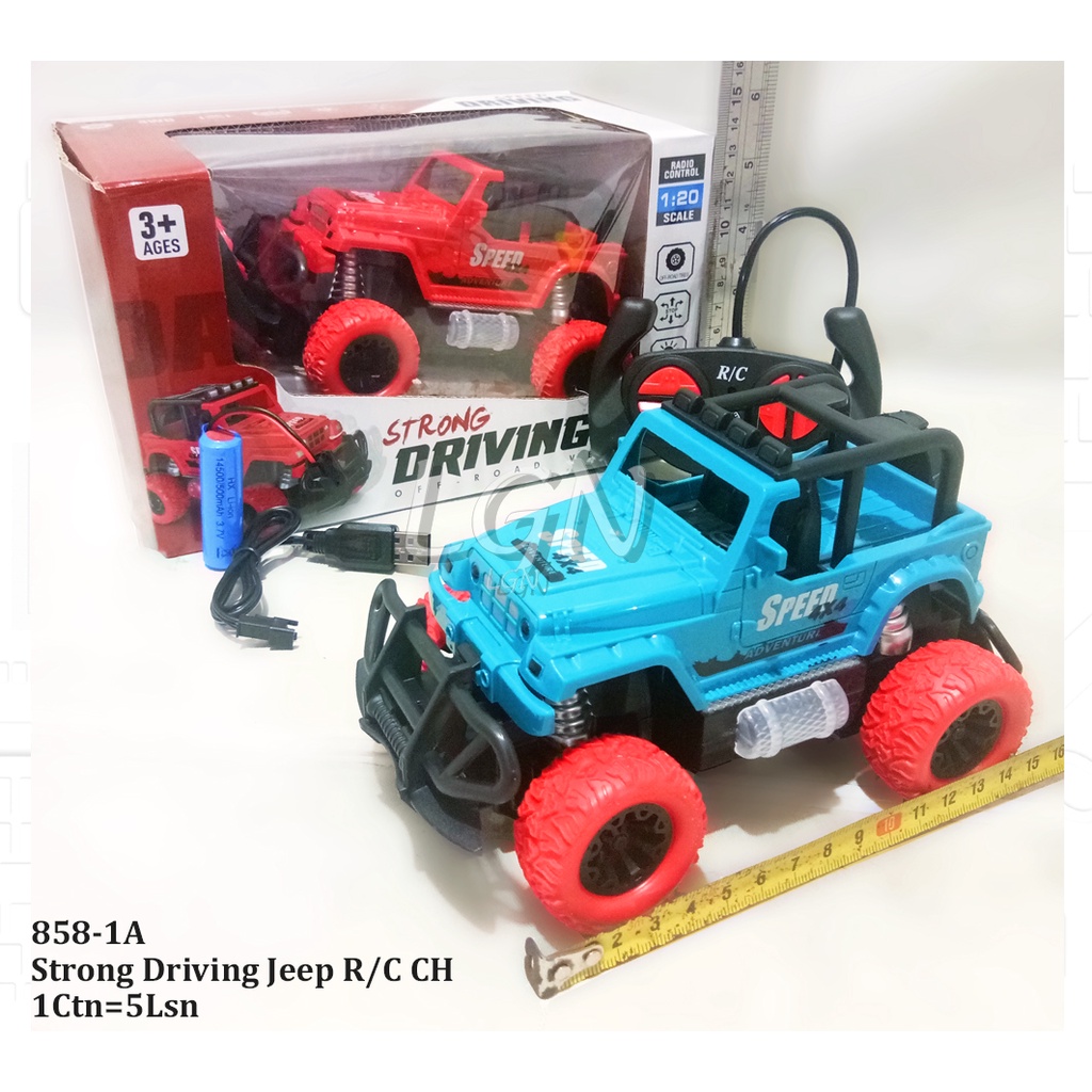 Mainan Mobil Remot kontrol jeep - RC strong driving jeep 858-1A