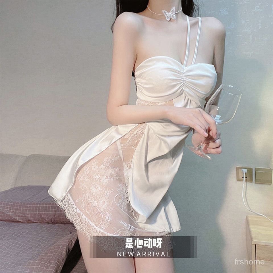 Renda renda renda renda renda renda kecantikan kembali gaya gaun tidur piyama untuk wanita