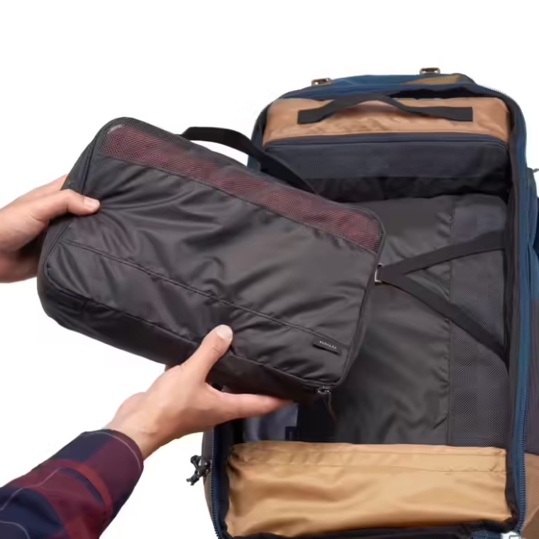 FORCLAZ Tas Travel 3 Set Storage Bags Trekking Multiple Compartments