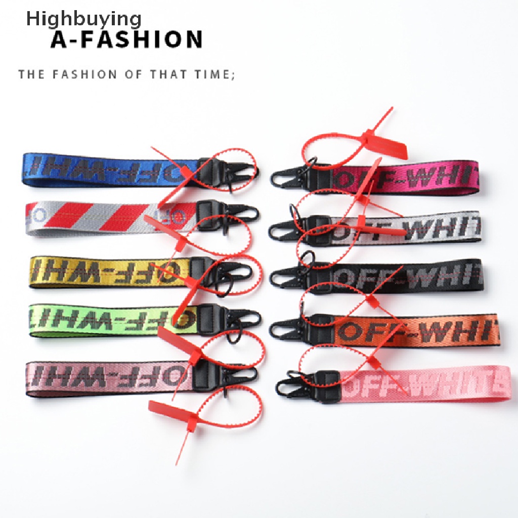 Hbid Off-White Inspired Keychain Lanyard Tali Pergelangan Tangan Sabuk Industri 10.5 &quot;NY Glory