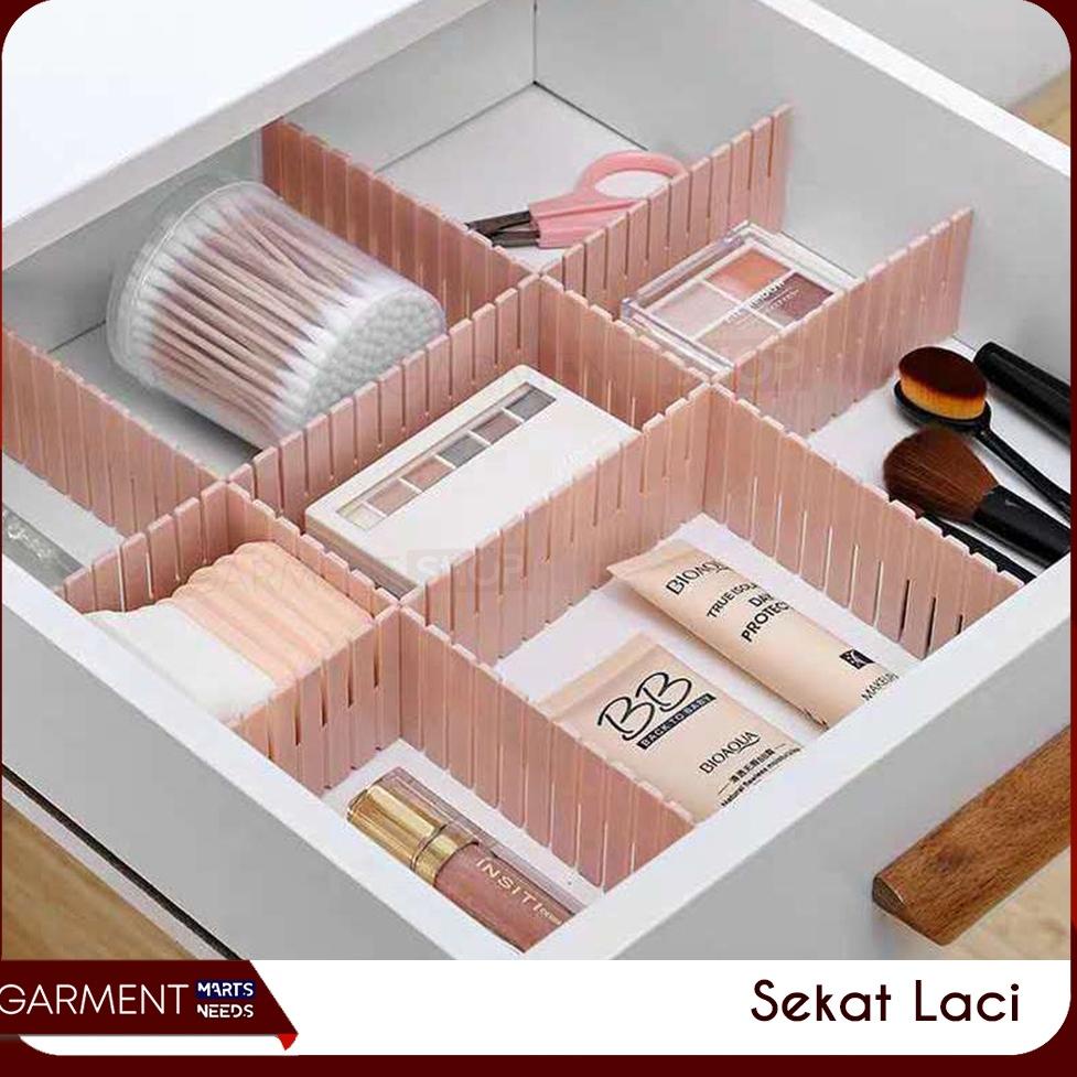 

[KODE PRODUK DIRFF5849] Partisi Sekat Laci Pembatas Drawer Desktop Organizer isi 4 Pcs Alat Tulis Kosmetik