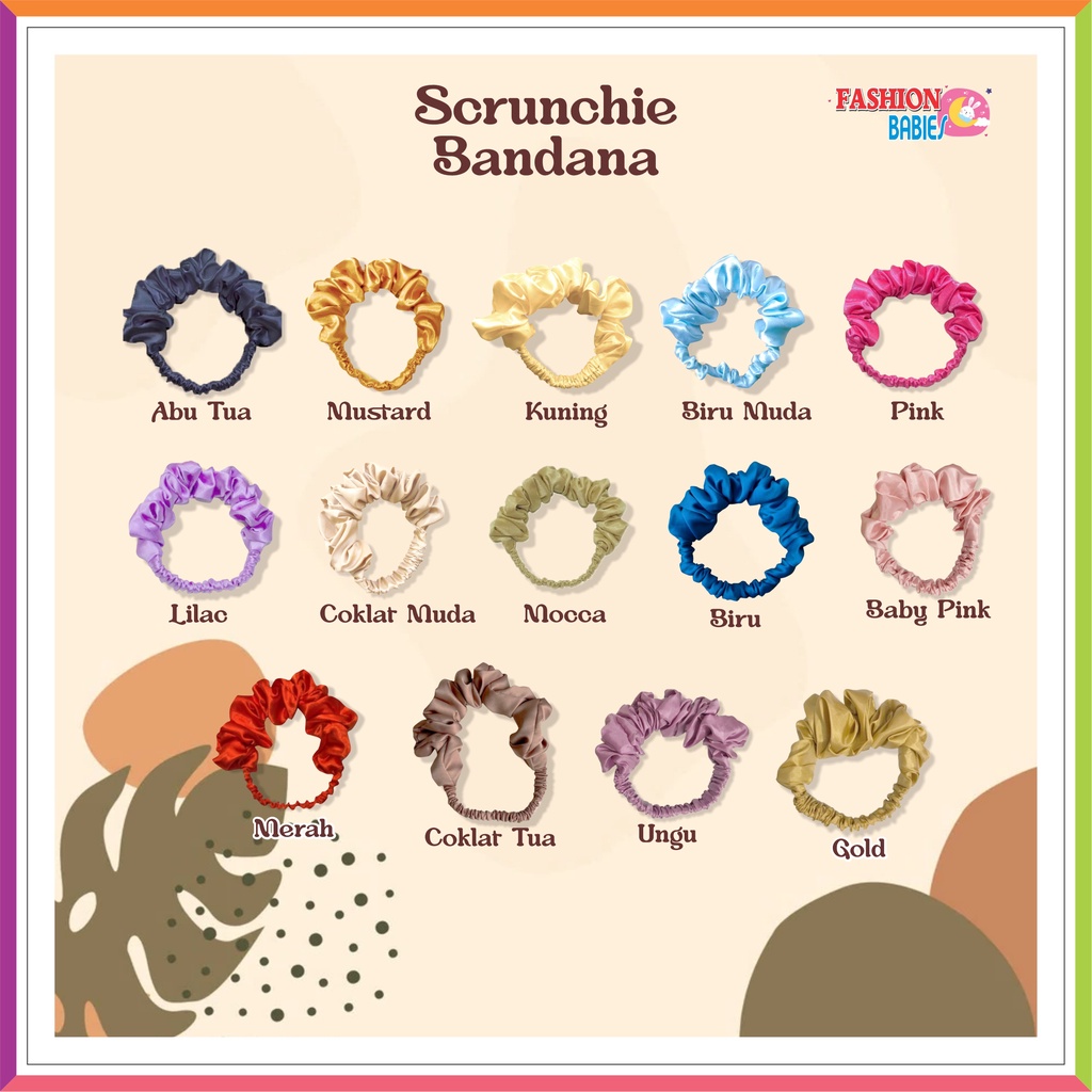 ❤ Fashionbabies ❤ SILKY BANDANA / BANDANA SCRUNCIE / BANDANA BAYI
