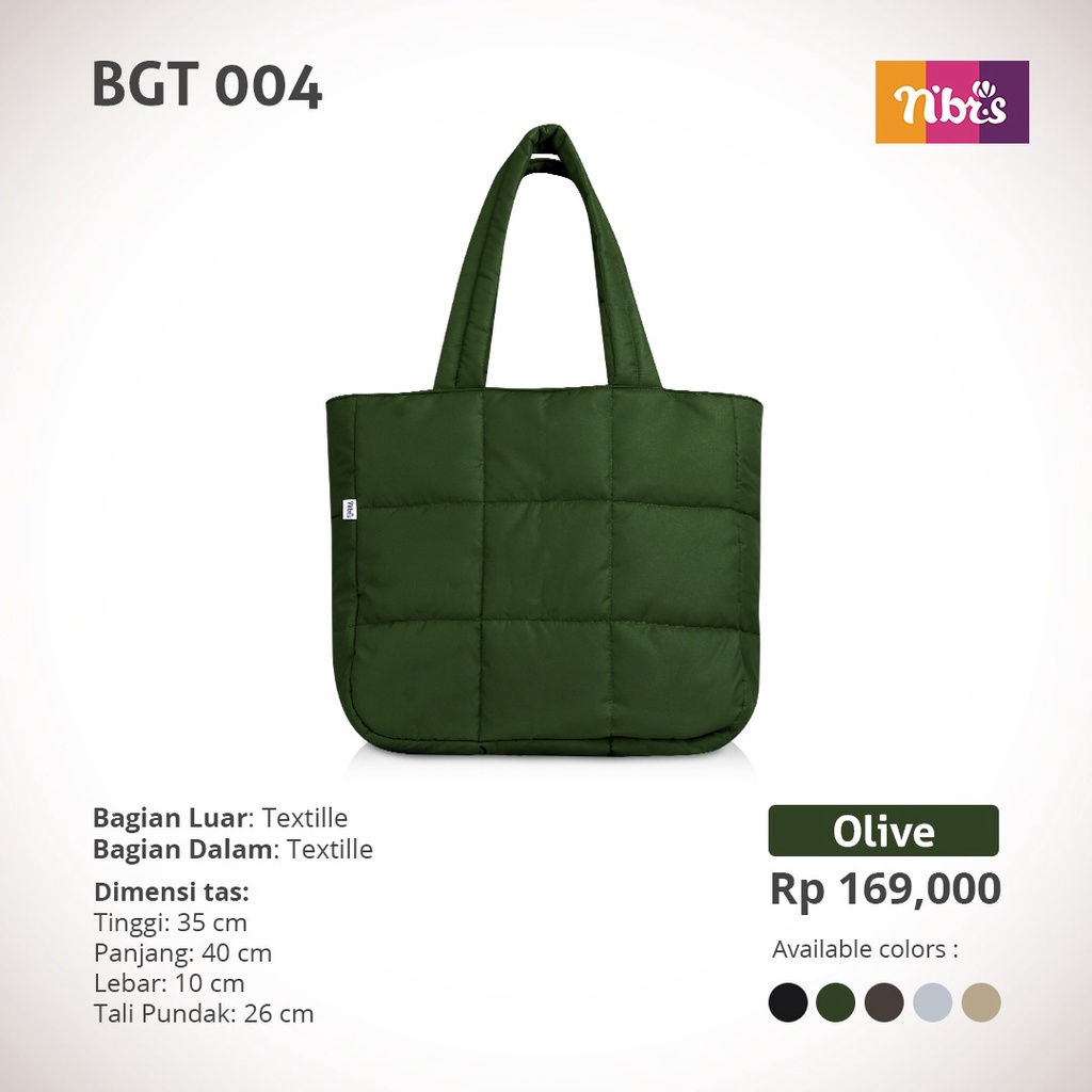 Nibras Bag BGT 04 Bahan Textile Tas Nbrs Terbaru Simpel Modern Kuliah kekinian