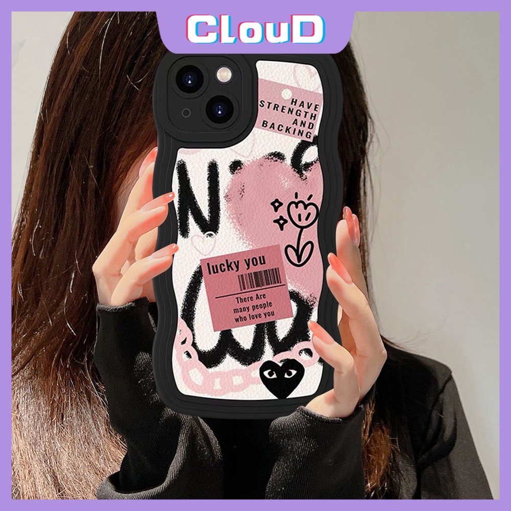 Comme des Garcons Graffiti Case Samsung A14 A04s A03s A13 A04 A23 A11 A04E A30s A22 A50s A31 A20 A12 A52 A32 A53 A21s A50 A52s A33 A51 M32 A02s Love Hati Lembut Tpu Wavy Edge Cover