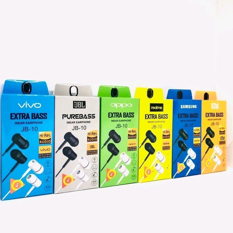 HF/Headset BRANDED Pure Bass JB-01 Hitam Hf Music Audio Super Basss ●