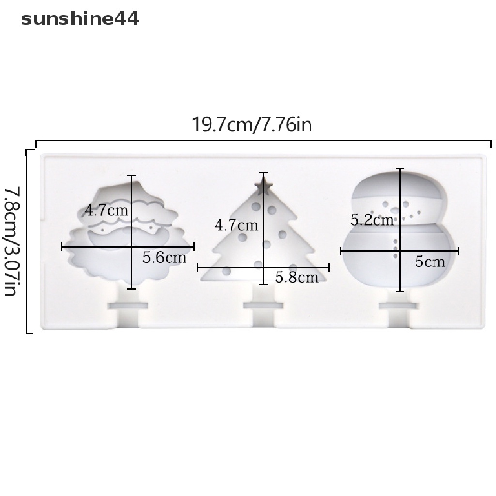 Sunshine New Arrival Pohon Natal Es Krim Cetakan Diy Coklat Silikon Mousse Cetakan Kue Decorag Perlengkapan Bakeware.