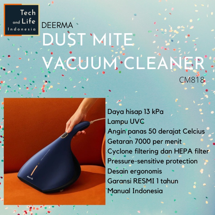 Deerma CM818 Vacuum Cleaner UVC Penyedot Debu Tungau Kasur Sofa