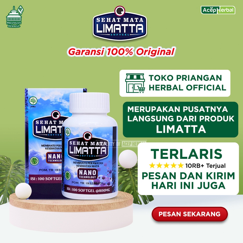 LIMATTA Walatra Sehat Mata Limatta Softgel 100% Original Obat Herbal Mata Minus Katarak Plus Glaukom