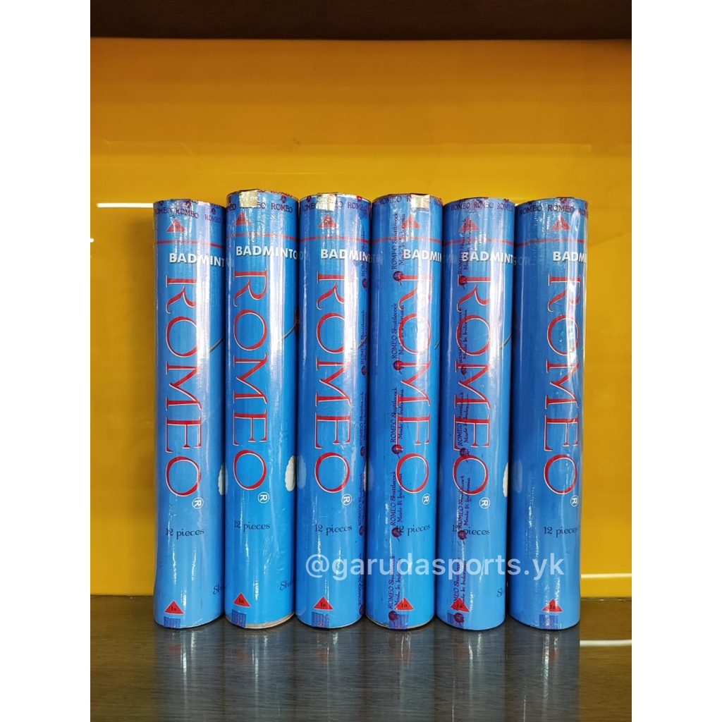 shuttlecock romeo original / kok badminton romeo biru putih hitam