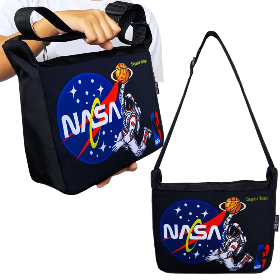 Tas Selempang Pria Gambar Sublim Basket  Tas Pria Slempang Cowok