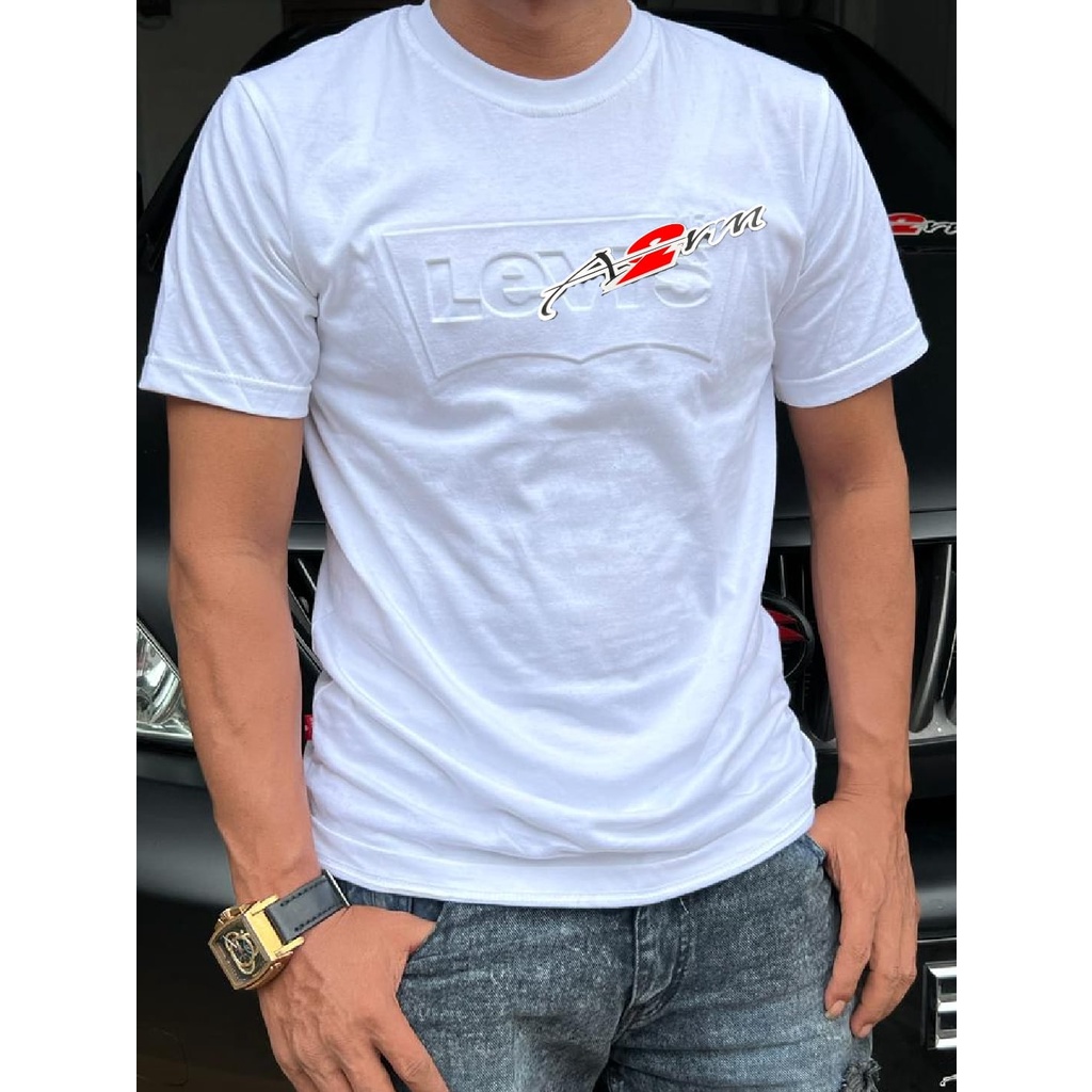 stelan pria terbaru model kini // kaos distro katun combed 24S premium import // celana pendek pria denim model sobek // + paper bag