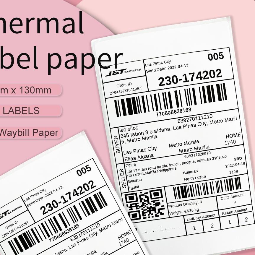 

DAPATKAN SEGERA QIRUI Kertas Thermal 76x130mm isi 500 Pcs/2000Pcs Label thermal barcode Roll A8 3NY++