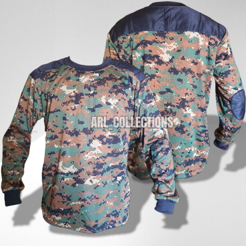 kaos panjang loreng marpat - digital coklat - kaos loreng marpat lengan panjang - kaos t-shirt panja