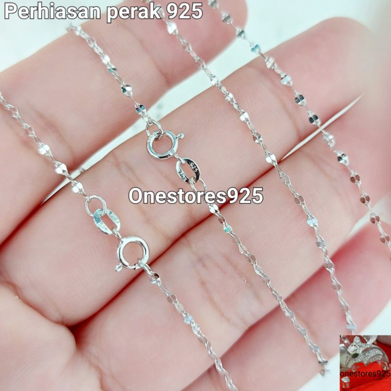Kalung Toscano Perak Asli Silver 925 Lapis Emas Putih